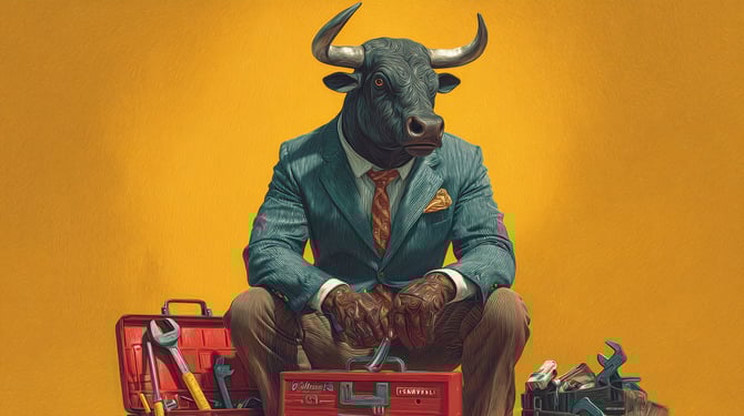 copaflyer_A_bull_in_a_1960s_suit_using_a_tool_kit_to_fix_some_93a9b67f-44c4-4840-b176-5442b3975672_3 (1)