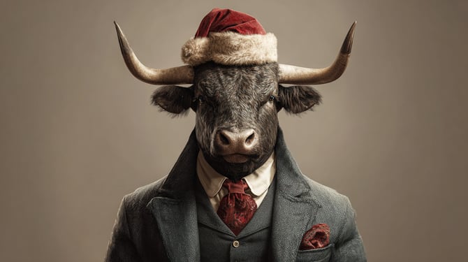 copaflyer_A_bull_in_a_1960s_suit_with_a_christmas_hat_on_--ar_3dc89afd-bf8b-4aee-88b2-b4bd54744239_0