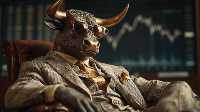 copaflyer_A_bull_in_a_1960s_suit_with_sunglasses_on._Reclinin_1b7c380d-b7b0-4807-940b-aa9e2608537a_2